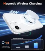 FNTCASE 适用于 iPhone 16e 手机壳:透明磁性坚固保护 | 超薄防黄手机壳 | 防震防刮透明手机壳(A-透明) : 手机和配件 – Image 3