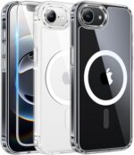 FNTCASE 适用于 iPhone 16e 手机壳:透明磁性坚固保护 | 超薄防黄手机壳 | 防震防刮透明手机壳(A-透明) : 手机和配件