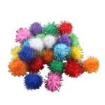 49MF 100pcs Glitter Tinsels Pompoms Appliques Patches DIY Craft Toy Clothes Sewing Material Woman DIY Accessories