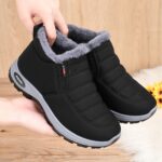 Bottes d'hiver ultra-chaudes unisexe - Semelle épaisse, bottes isolées pour temps arctique avec technologie de verrouillage thermique et doublure haute densité, design minimaliste couleur unie pour randonnée en plein air – Image 4