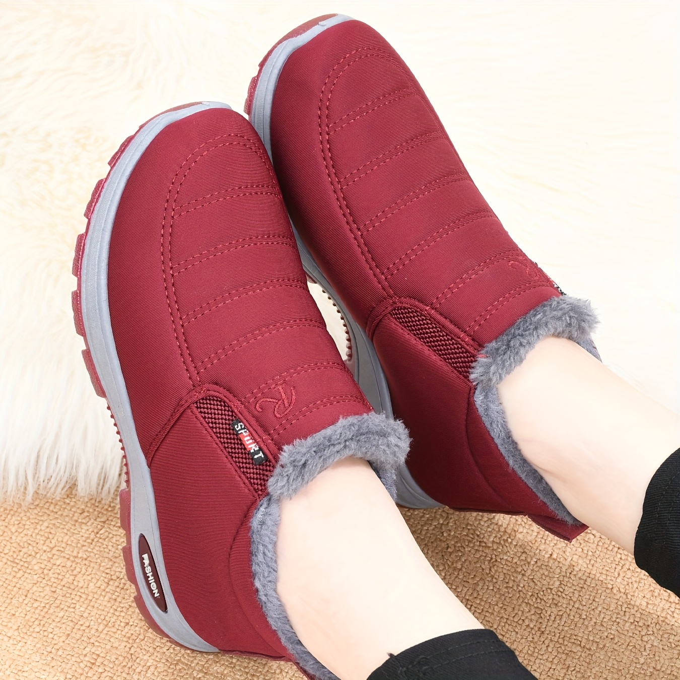 Bottes d'hiver ultra-chaudes unisexe - Semelle épaisse, bottes isolées pour temps arctique avec technologie de verrouillage thermique et doublure haute densité, design minimaliste couleur unie pour randonnée en plein air