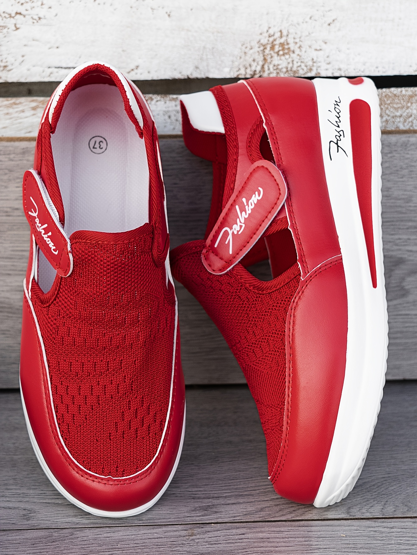 Baskets Femme Respirantes à Enfilage Facile - Chaussures Décontractées Légères avec Semelle en Caoutchouc, Design Noir & Rose, Confortables pour le Port Toute la Journée