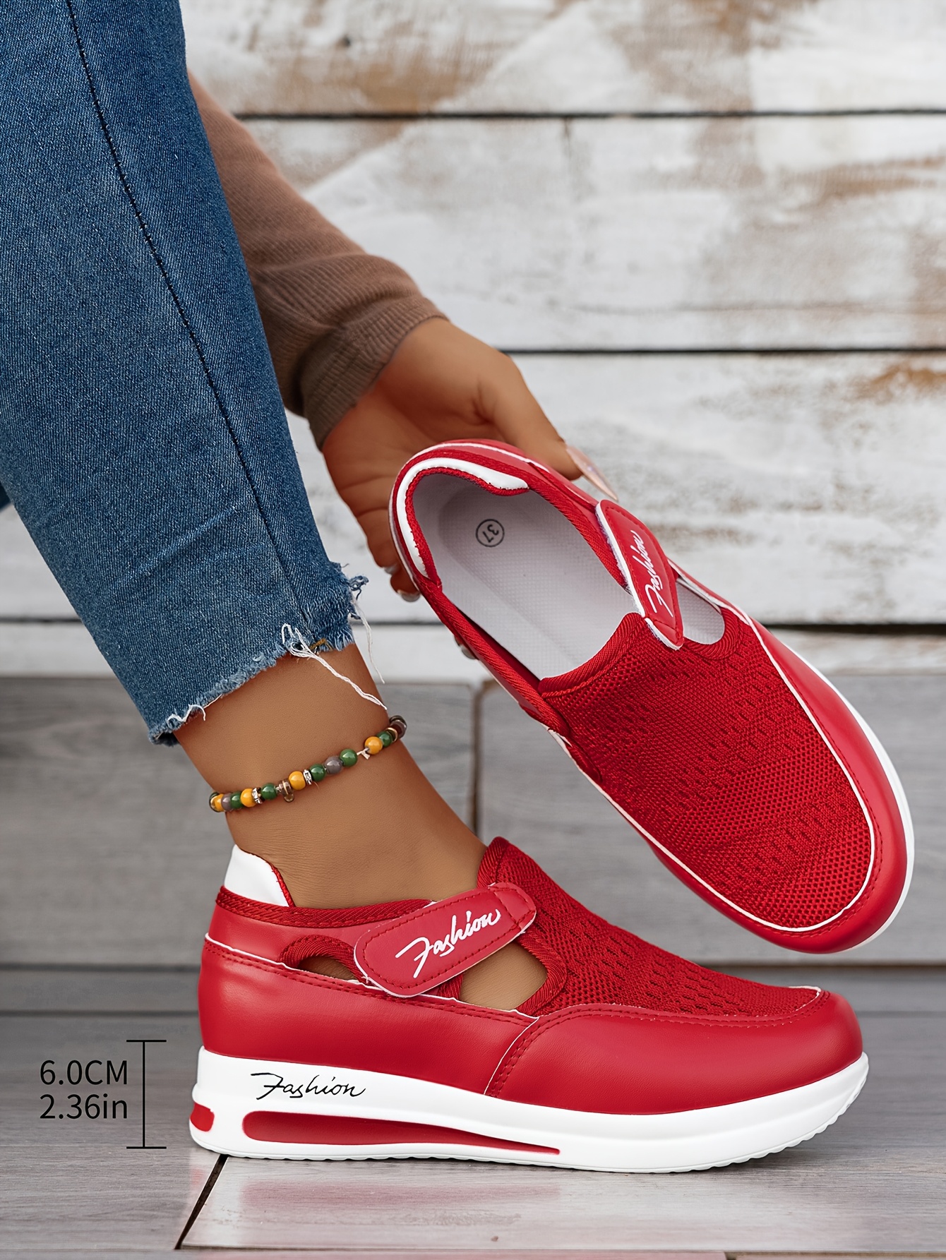 Baskets Femme Respirantes à Enfilage Facile - Chaussures Décontractées Légères avec Semelle en Caoutchouc, Design Noir & Rose, Confortables pour le Port Toute la Journée