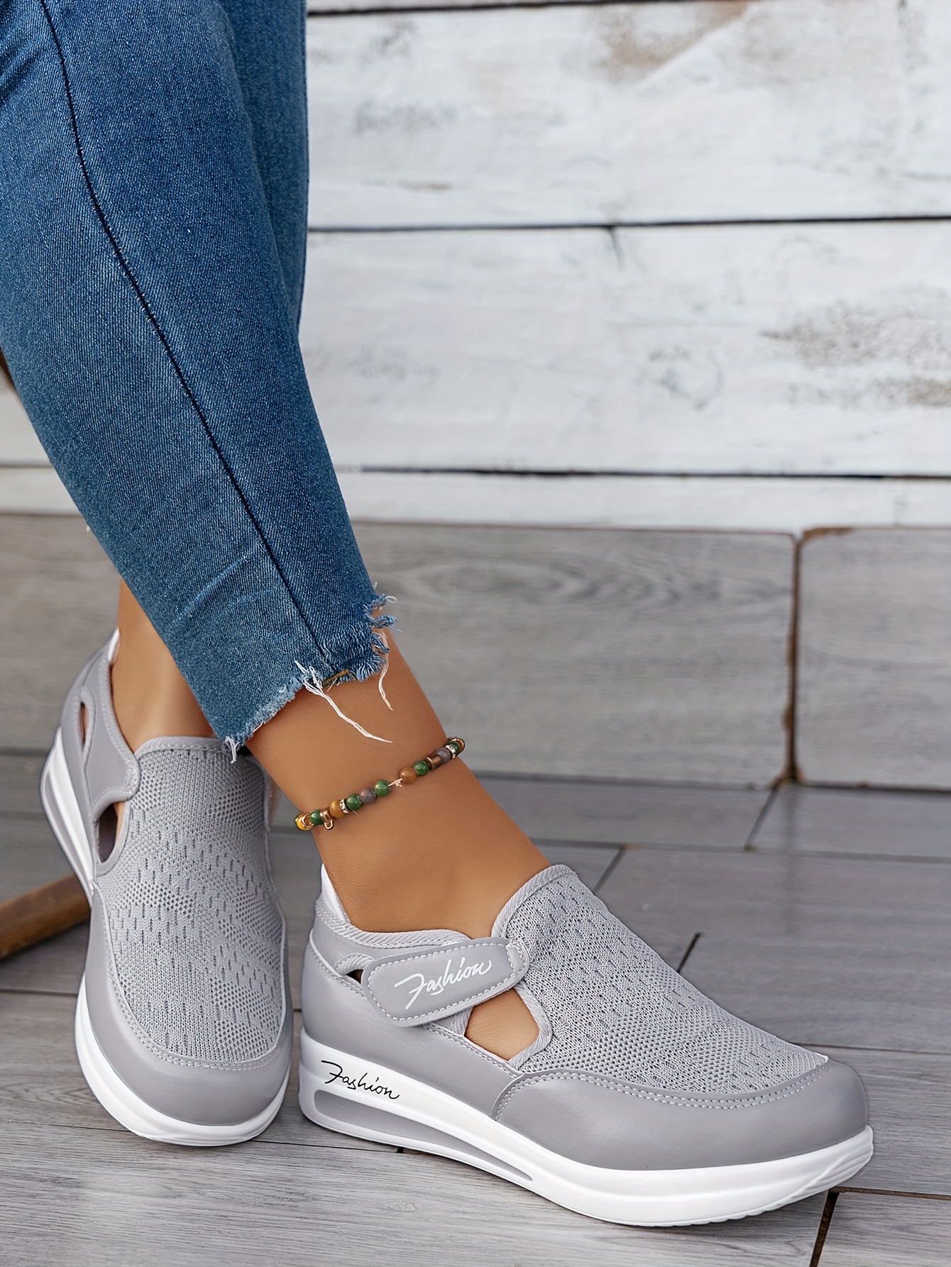 Baskets Femme Respirantes à Enfilage Facile - Chaussures Décontractées Légères avec Semelle en Caoutchouc, Design Noir & Rose, Confortables pour le Port Toute la Journée